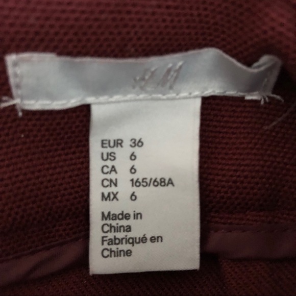 H&M Burgundy Skirt - Picture 6 of 6